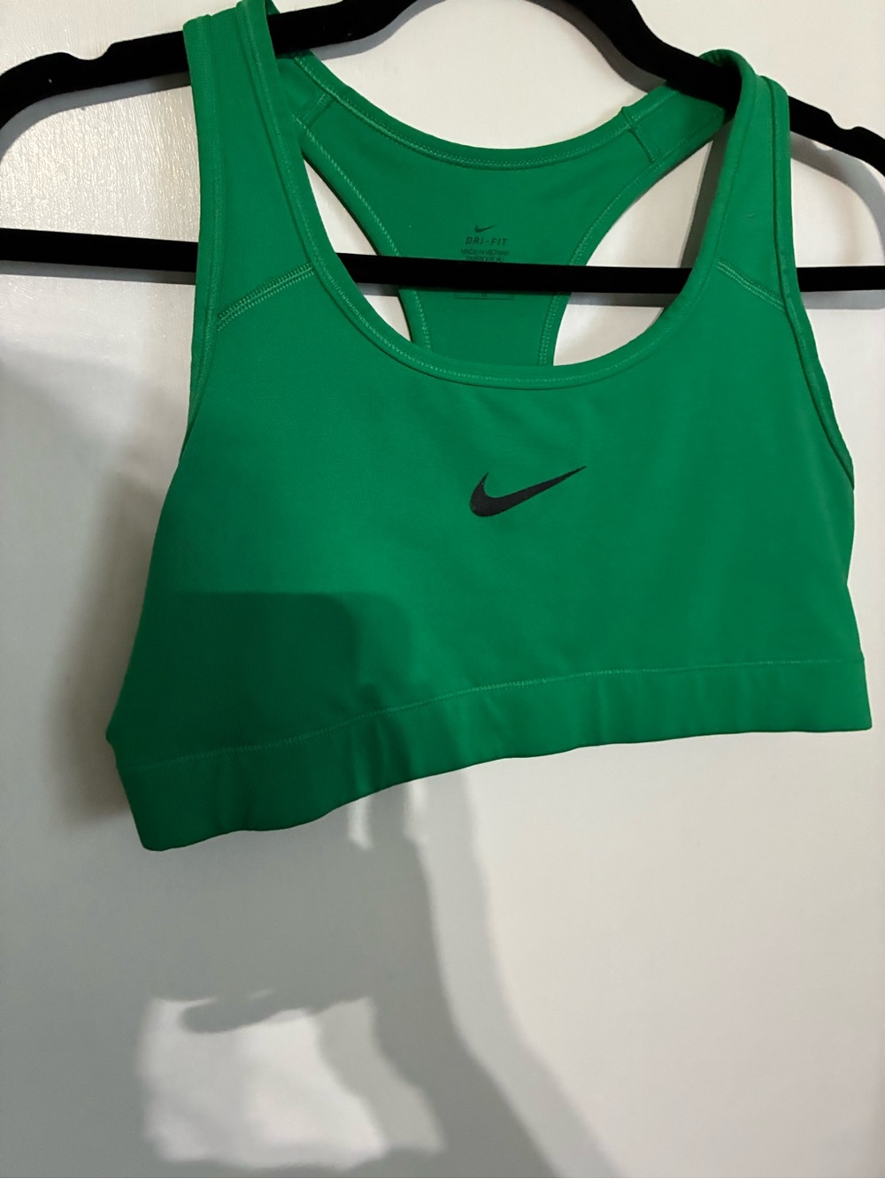 Nike Green Racerback Dri-FIT Sports Bra with Black Swoosh - Picture 1 of 12